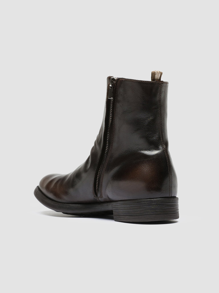 CHRONICLE 058 - Brown Leather Zip Boots men Officine Creative - 4