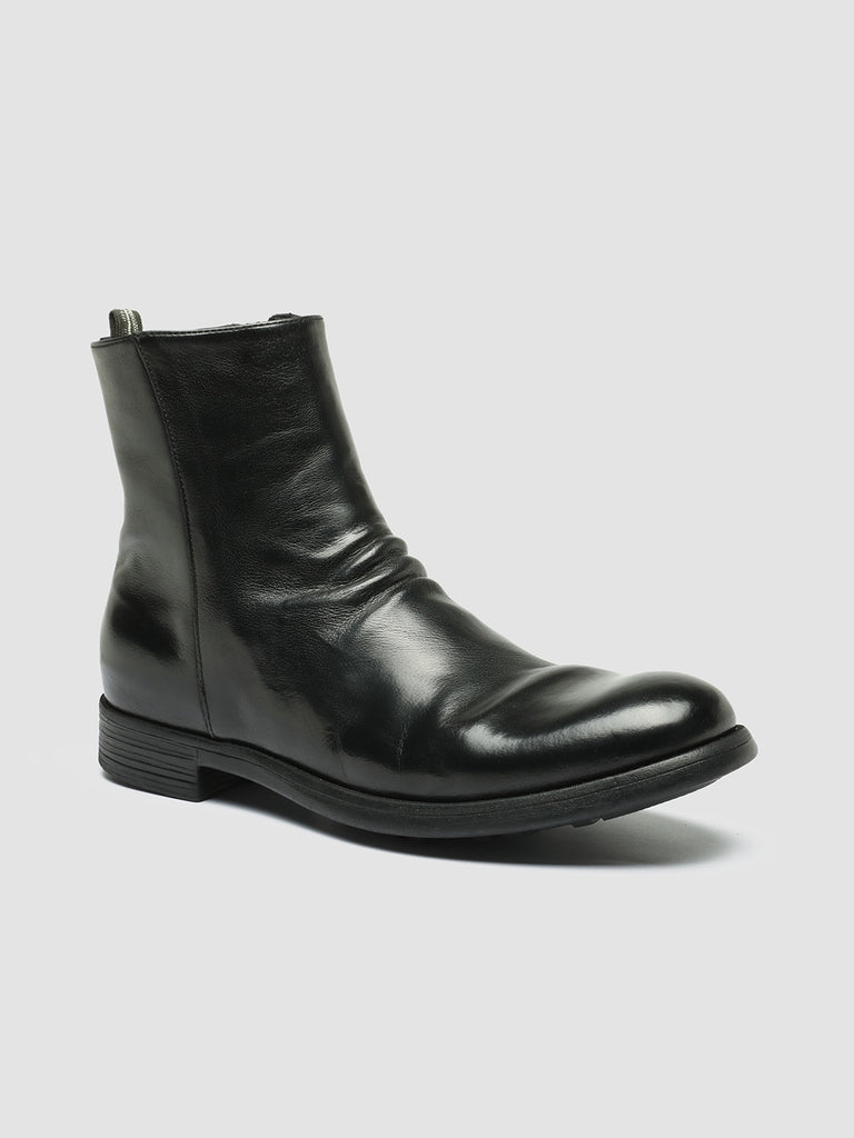 CHRONICLE 058 - Black Leather Zip Boots men Officine Creative - 3