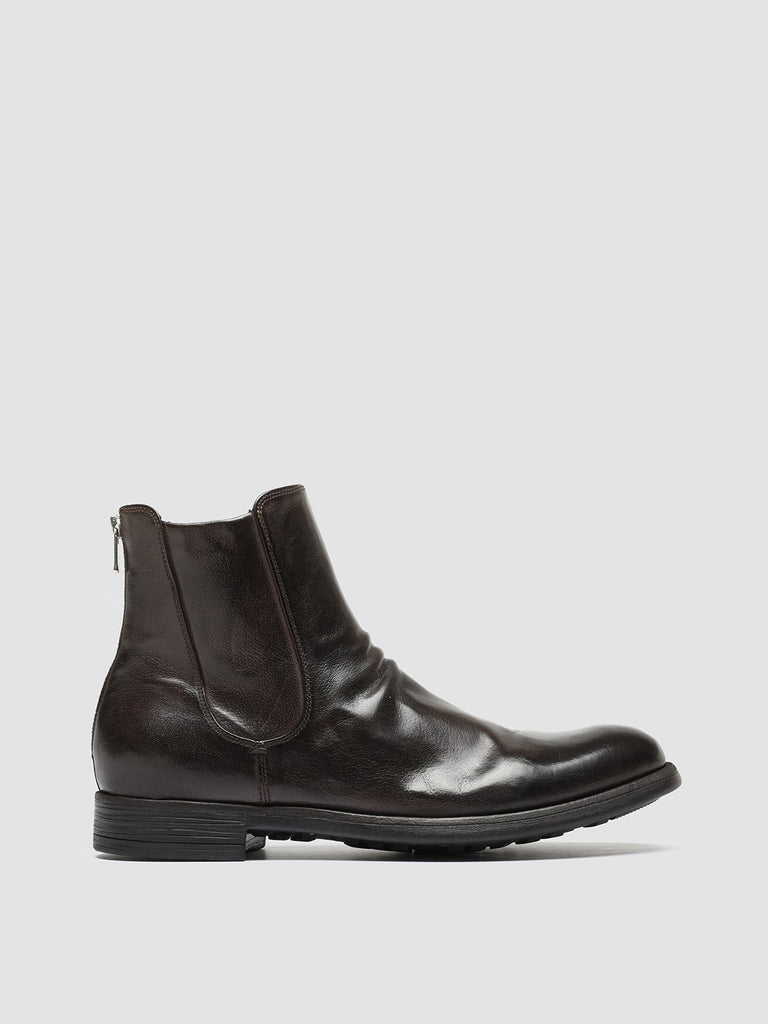 CHRONICLE 059 - Brown Leather Zip Boots men Officine Creative - 1