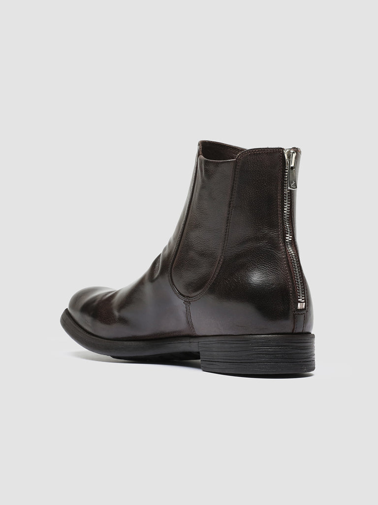 CHRONICLE 059 - Brown Leather Zip Boots men Officine Creative - 4