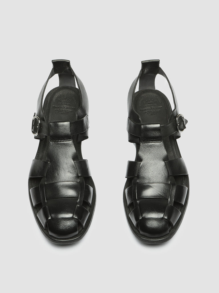 CHRONICLE 145 - Black Leather Sandals  Men Officine Creative - 2