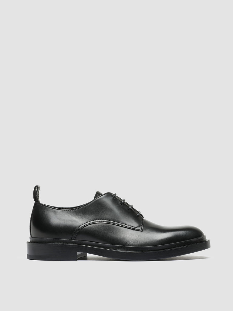 CONCRETE 003 - Black Leather Derby Shoes