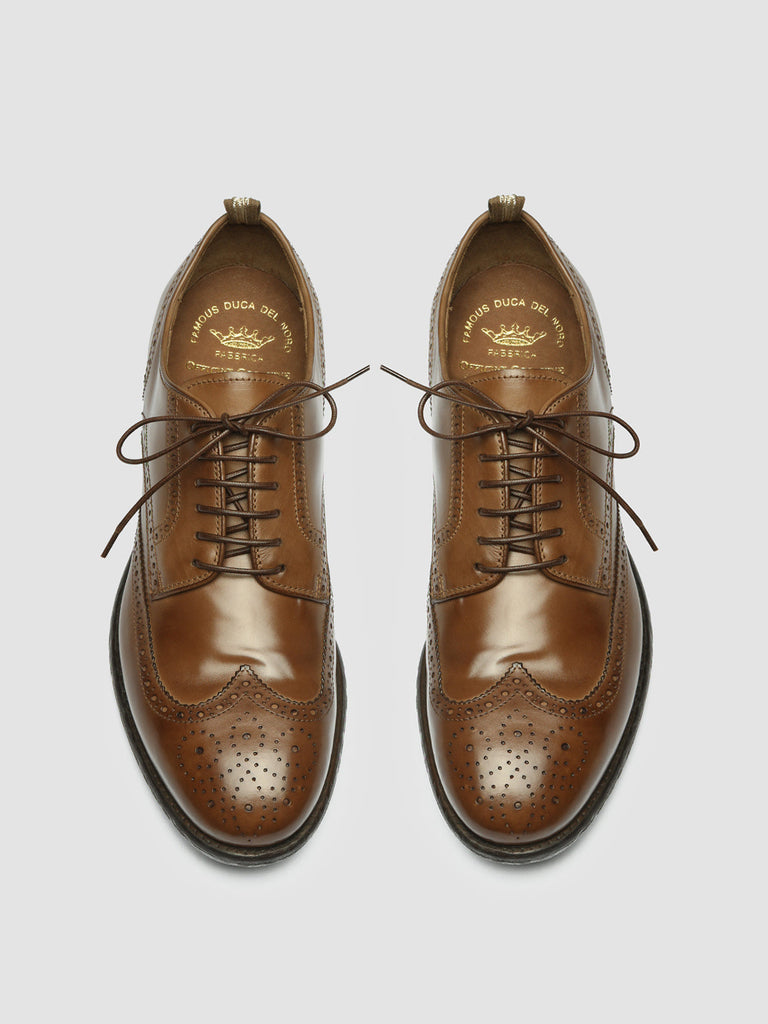 EMORY 015 - Brown Leather Derby Shoes