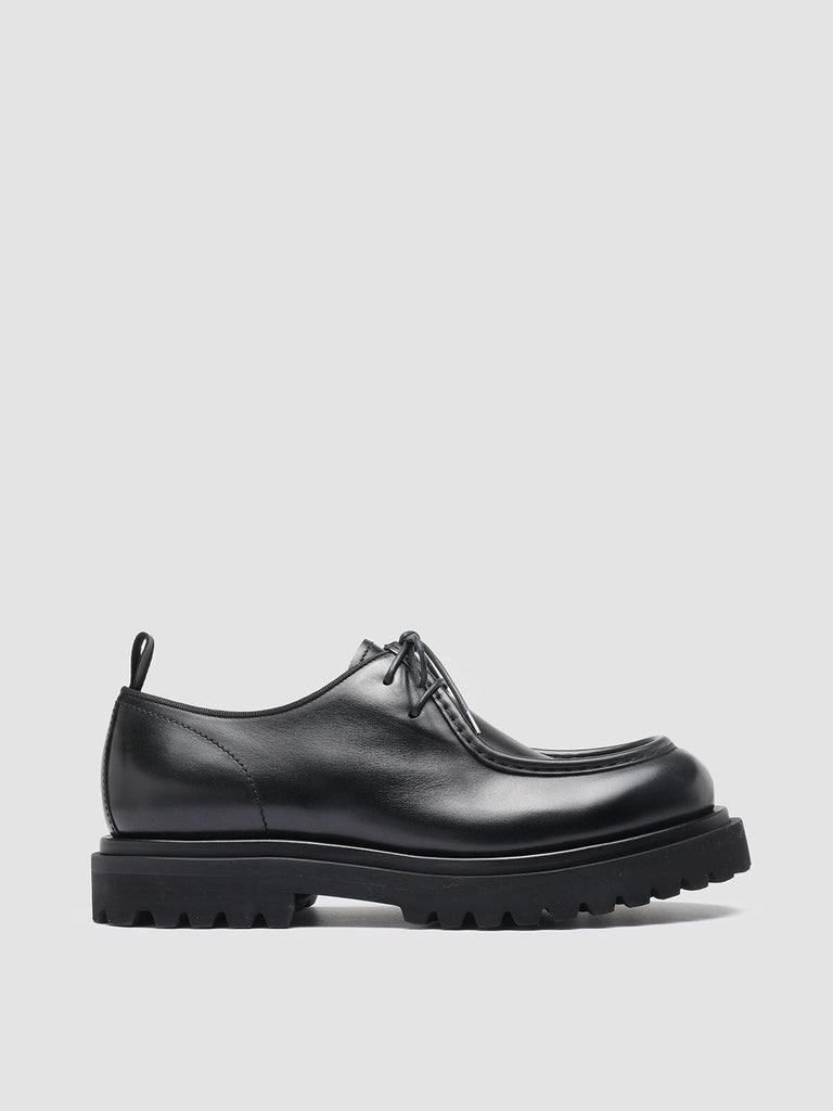 EVENTUAL 012 - Black Leather Derby Shoes