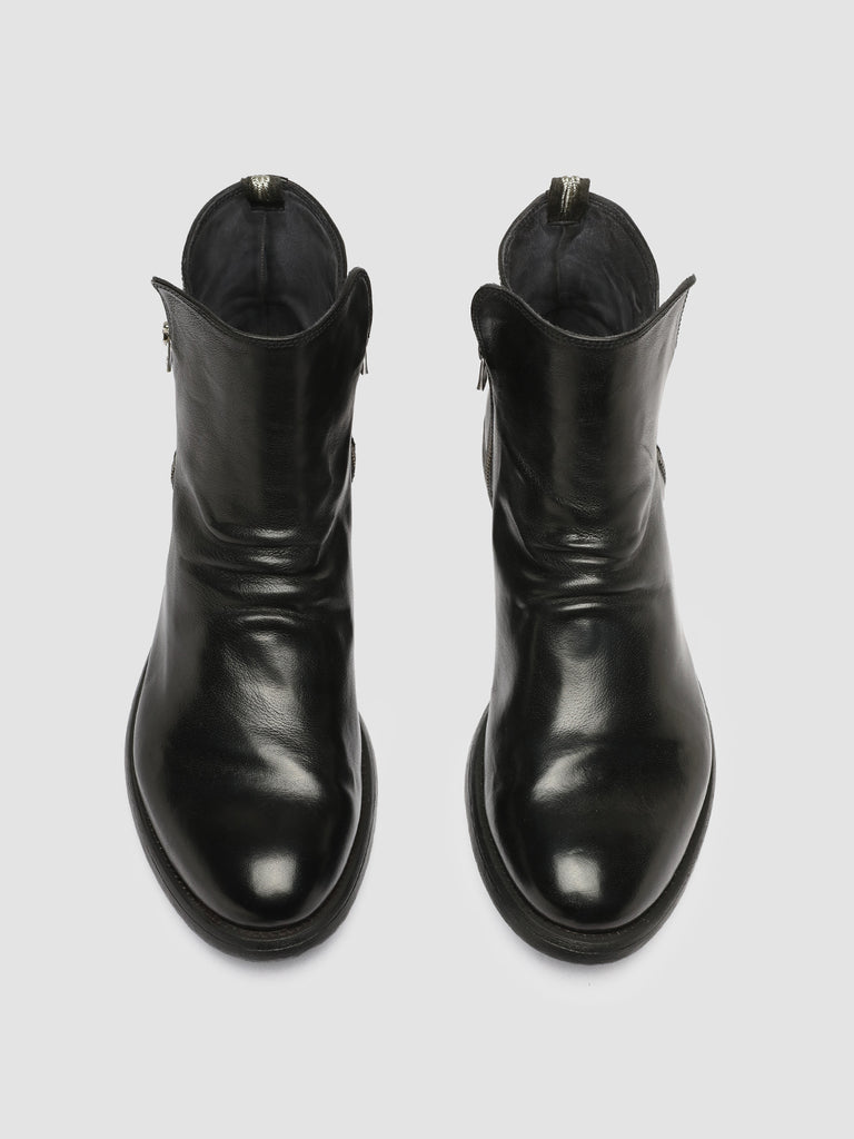 HIVE 054 - Black Leather Zip Boots