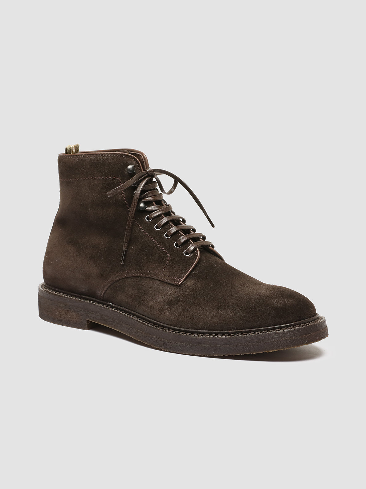 Officine Creative Mens Suede Lace Boots Men's Brown Suede Boots