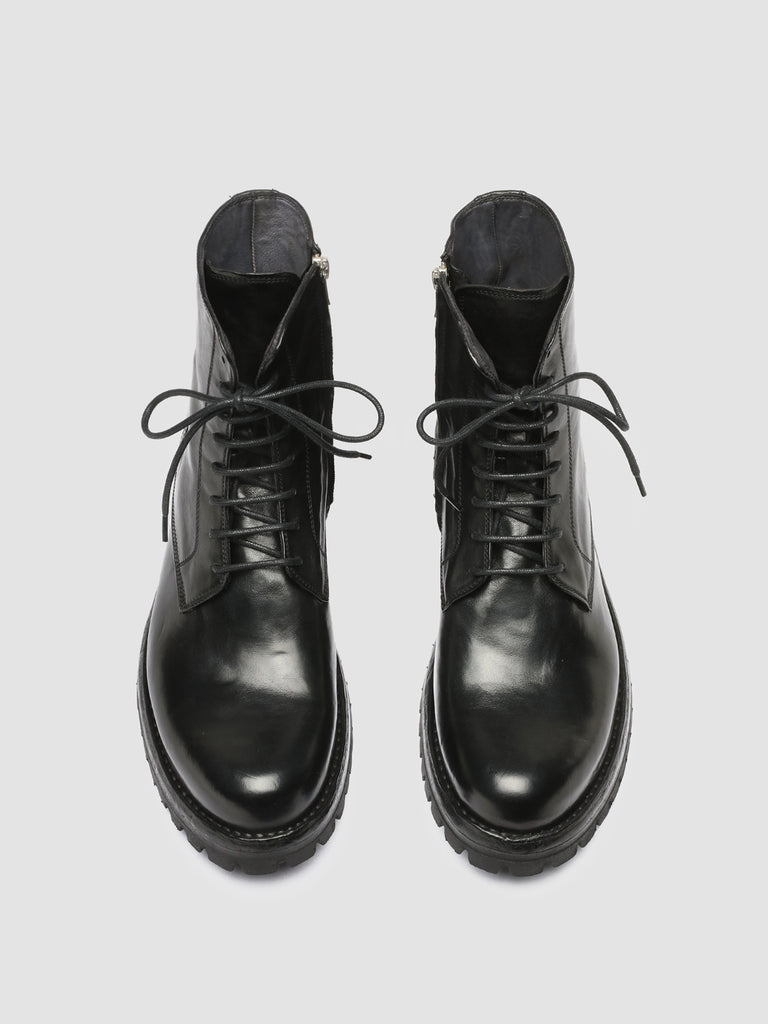 IKONIC 001 - Black Leather Lace Up Boots men Officine Creative - 2