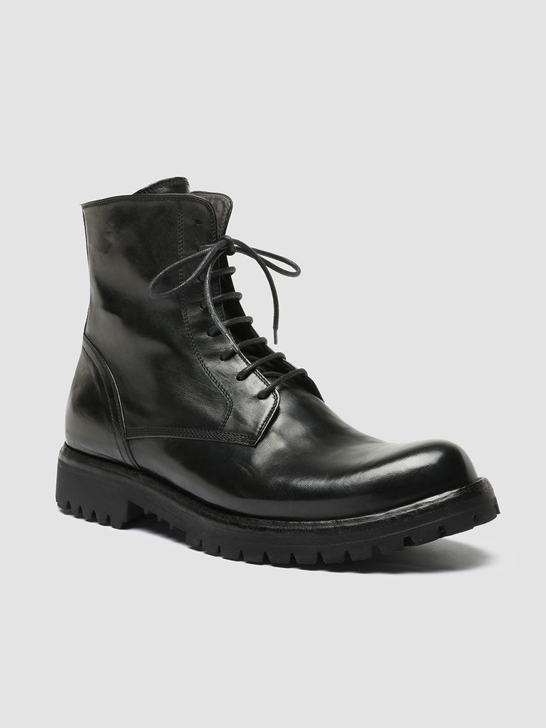 IKONIC 001 - Black Leather Lace Up Boots men Officine Creative - 3