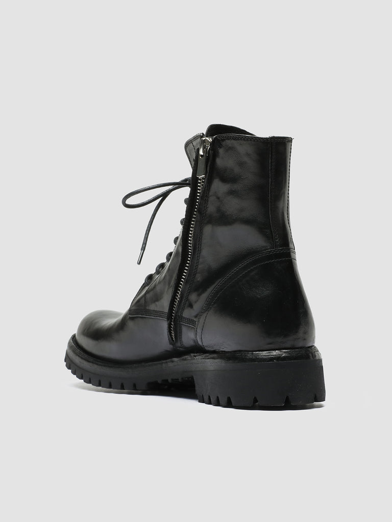 IKONIC 001 - Black Leather Lace Up Boots men Officine Creative - 4