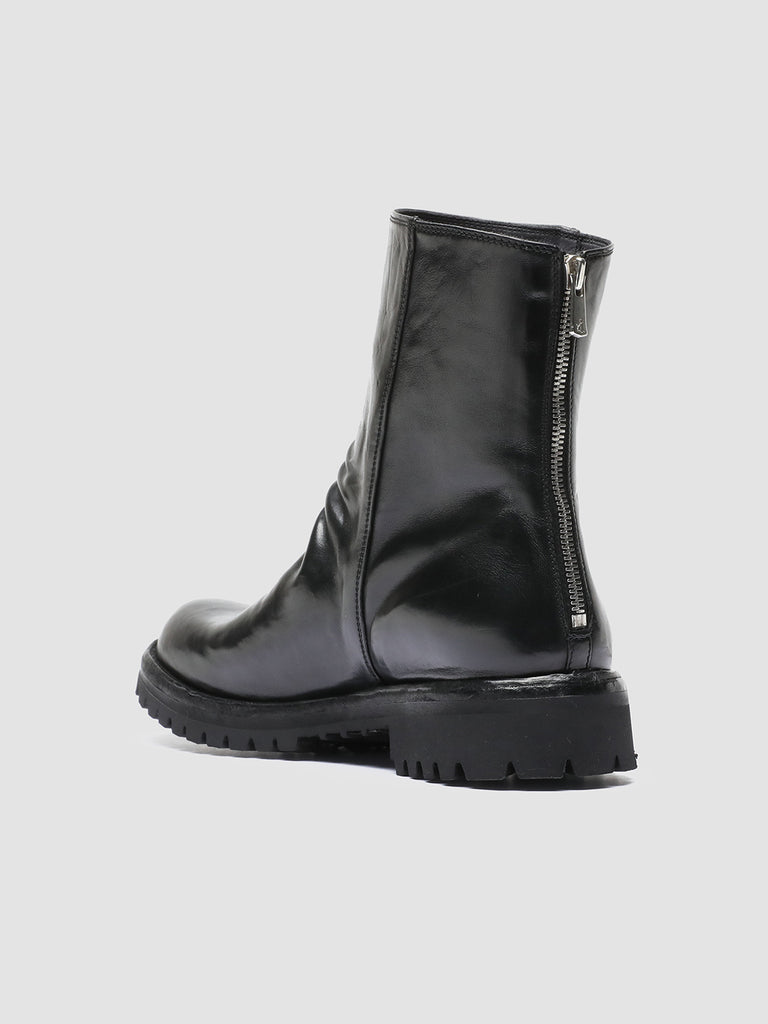 IKONIC 006 Black Leather Zip Boots men Officine Creative - 4