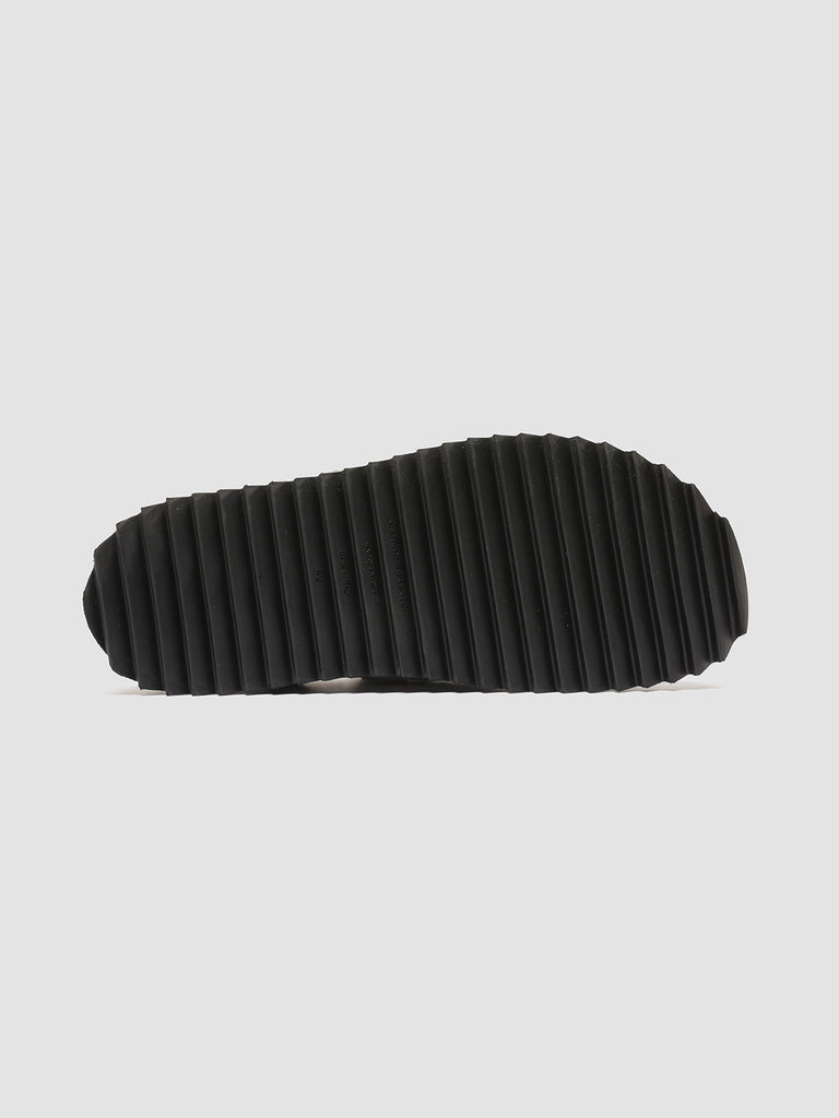 INTROSPECTUS 004 - Black Leather Back Strap Sandals men Officine Creative - 5