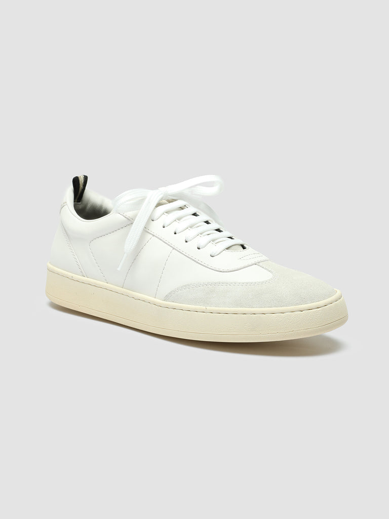KOMBI 001 - White Leather and Suede Low Top Sneakers men Officine Creative - 3