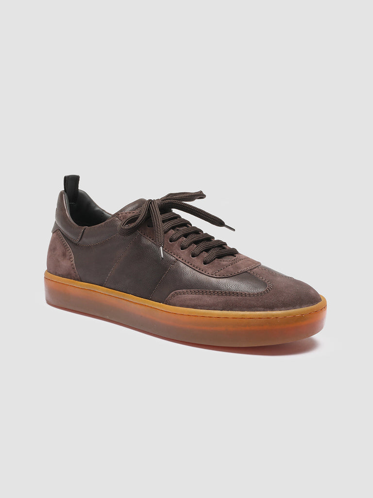 KOMBINED 001 - Brown Leather Sneakers Latex Sole Men Officine Creative - 3