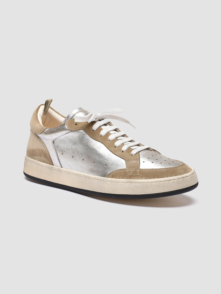 MAGIC 001 - White Leather and Suede Low Top Sneakers men Officine Creative - 3