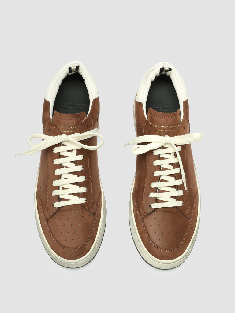 Men's Brown Leather Sneakers MAGIC 002