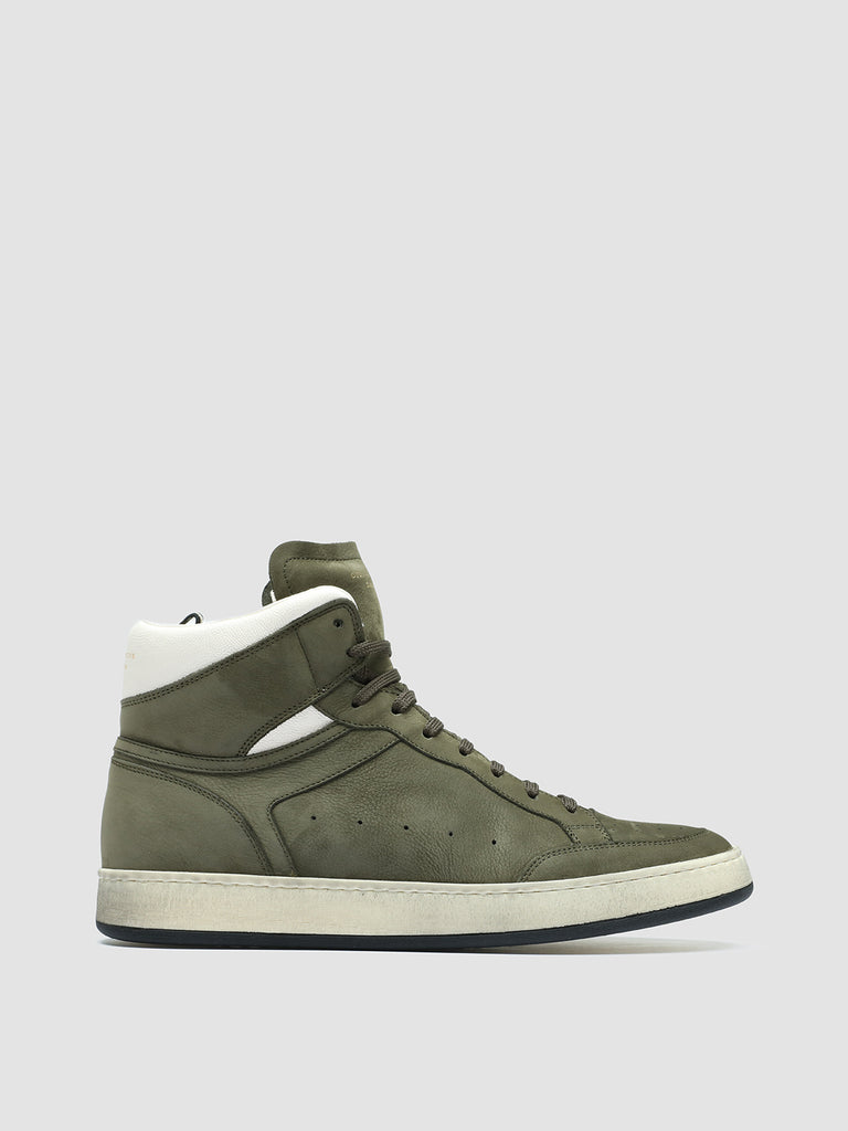 MAGIC 006 - Green Leather and Suede High Top Sneakers