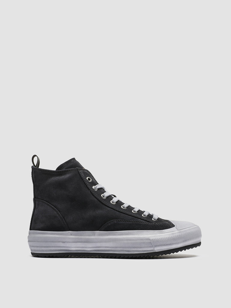 MES 011 - Black Suede High Top Sneakers