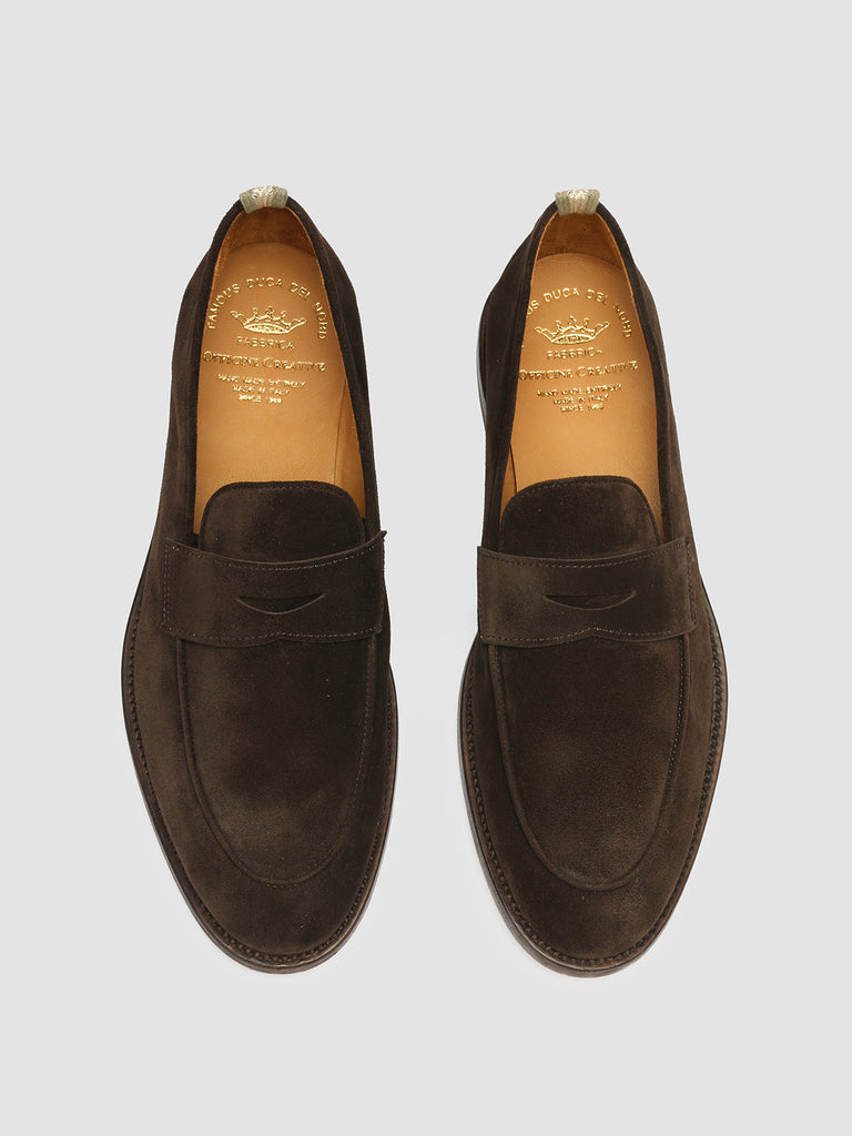 OPERA 001 - Brown Suede Penny Loafers