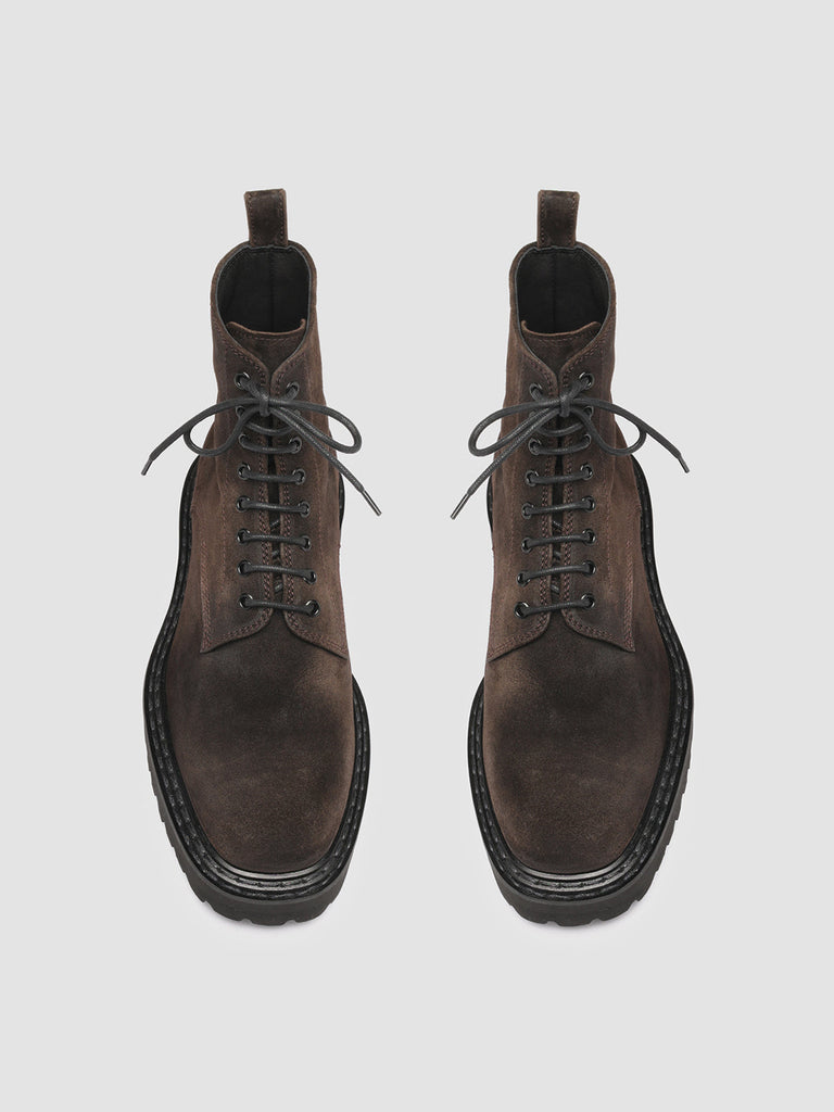 PISTOLS 002 - Brown Suede Lace Up Ankle Boots Men Officine Creative - 2