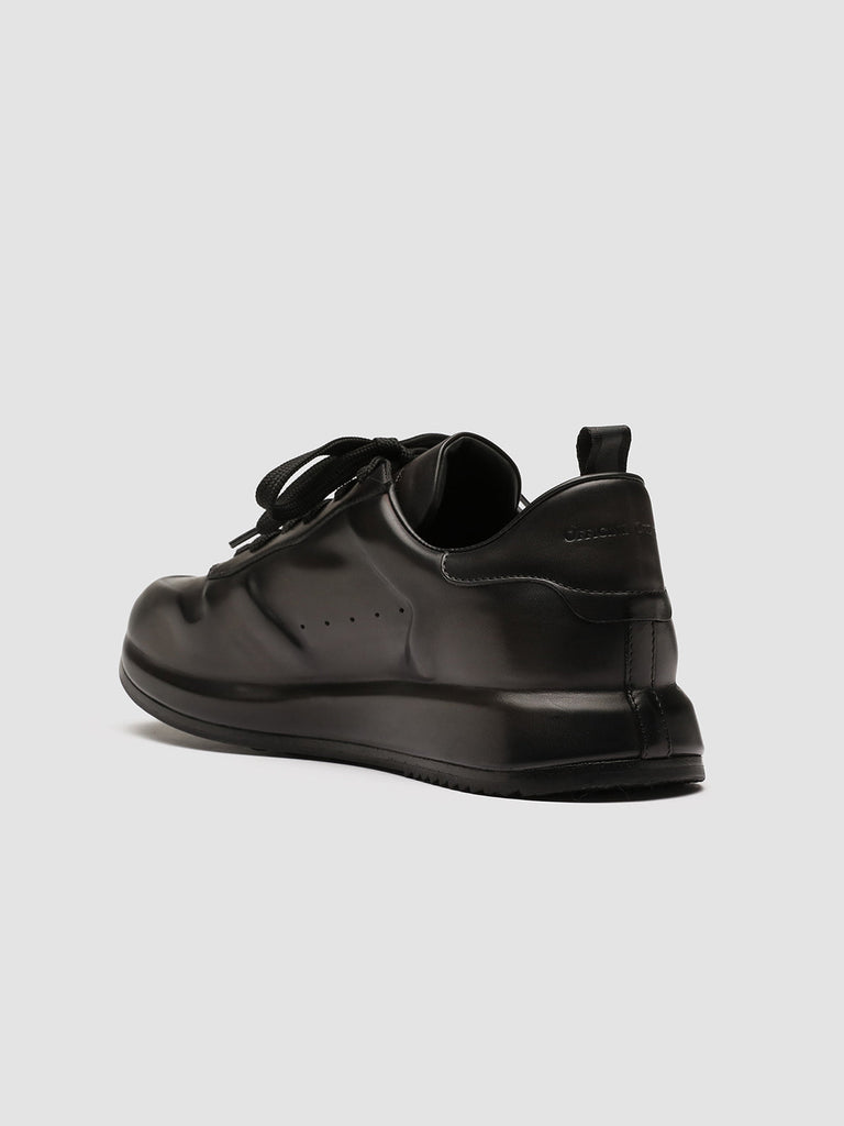 RACE LUX 003 - Black Airbrushed Leather Sneakers Men Officine Creative - 4