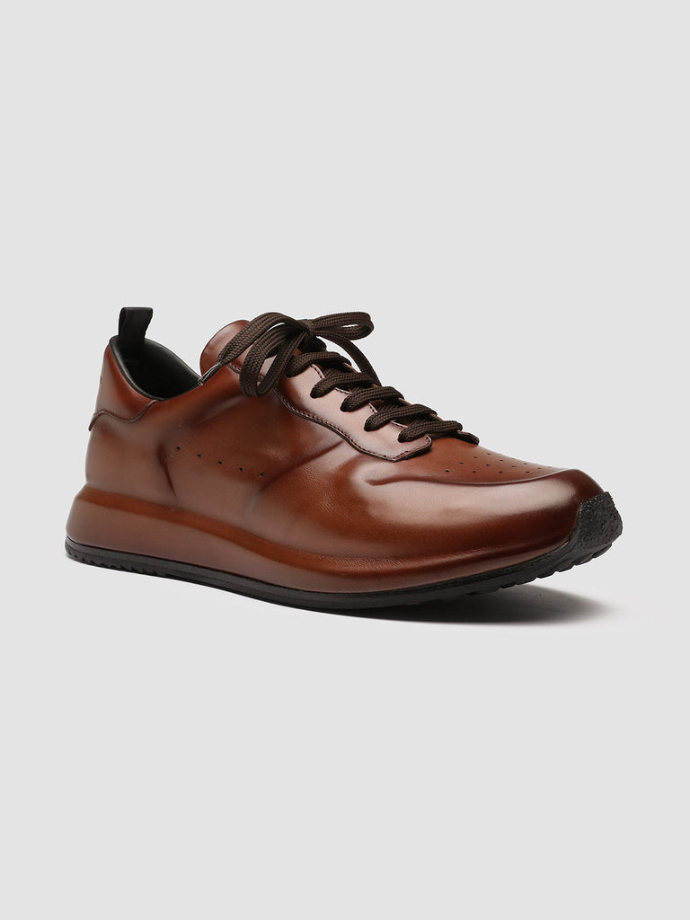 RACE LUX 003 - Brown Airbrushed Leather Sneakers Men Officine Creative - 3