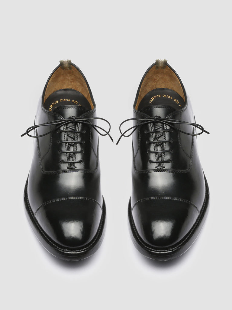 TEMPLE 001 - Black Leather Oxford Shoes