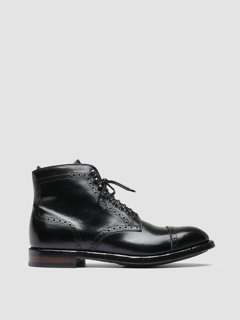 TEMPLE 004 - Black Leather Ankle Boots Men Officine Creative - 1