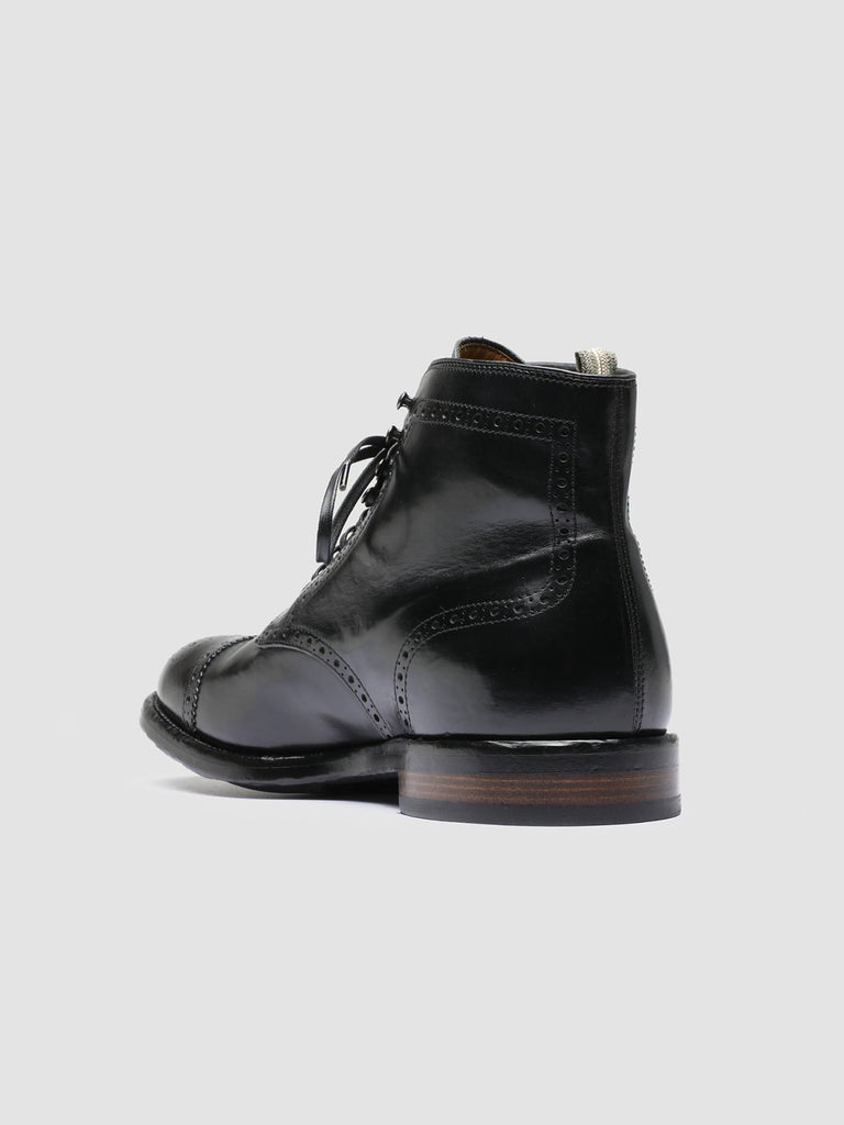 TEMPLE 004 - Black Leather Ankle Boots Men Officine Creative - 4