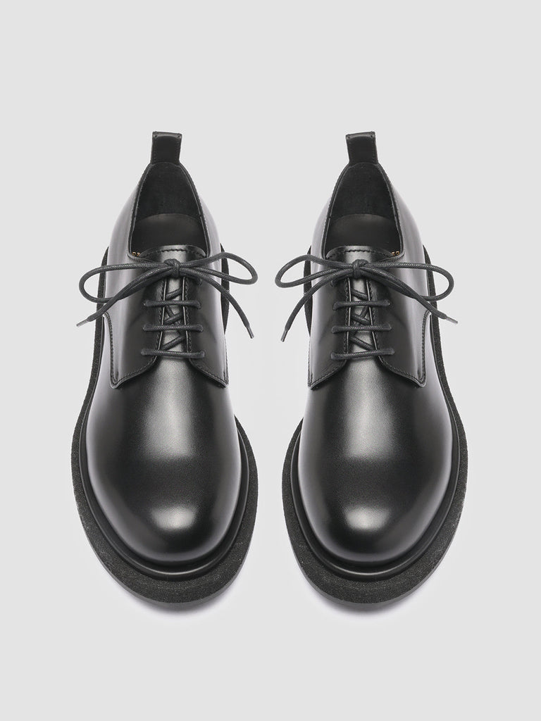 TONAL 001 - Black Leather Derby Shoes