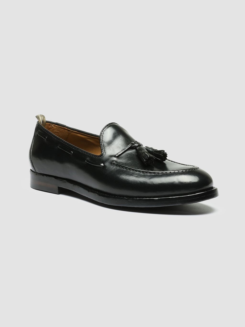 TULANE 001 - Black Leather Tassel Loafers men Officine Creative - 3