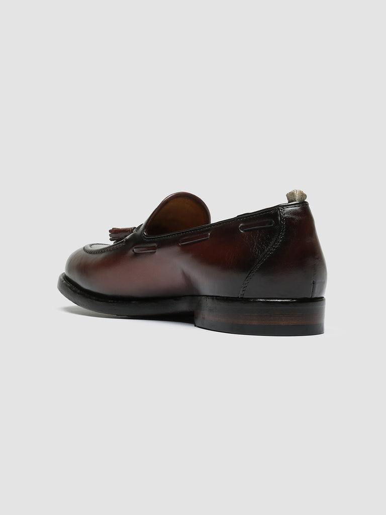 Men's Burgundy Leather Loafers TULANE 001 – Officine Creative EU