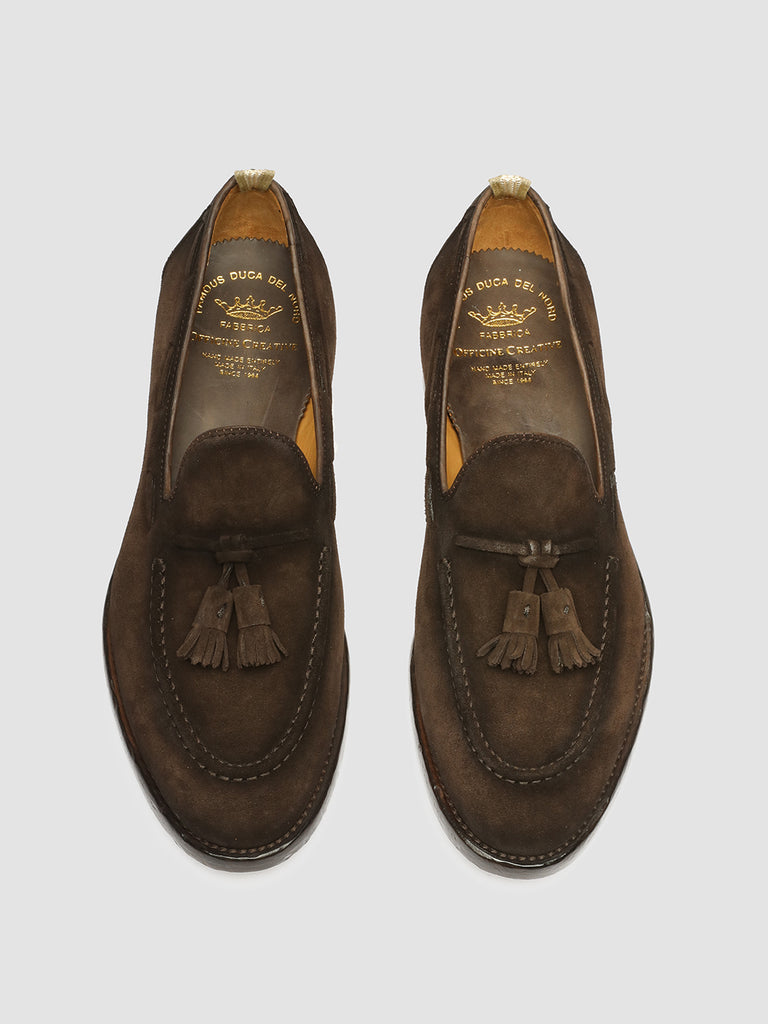 TULANE 001 - Brown Suede Tassel Loafers