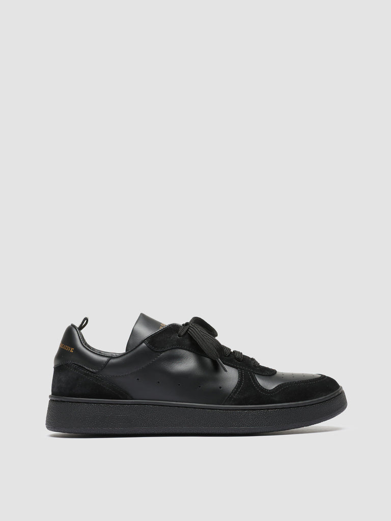 MOWER 011 - Black Leather and Suede Low Top Sneakers men Officine Creative - 1