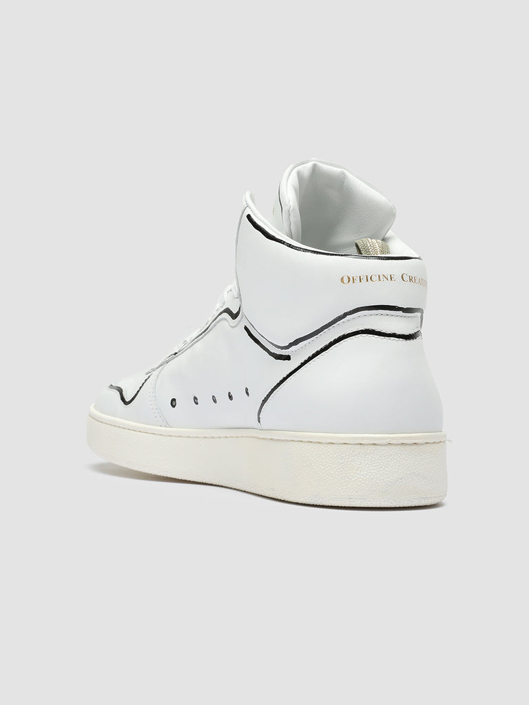 MOWER 013 - White Leather High Top Sneakers men Officine Creative - 4