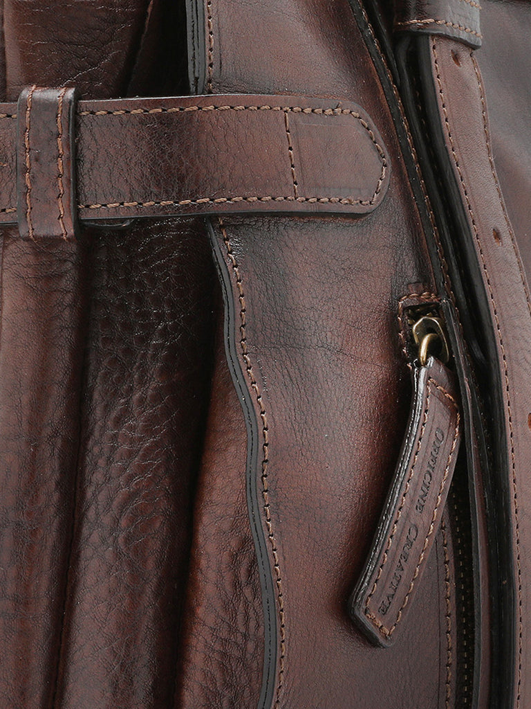 RARE 23 - Brown Leather Handbag  Officine Creative - 5