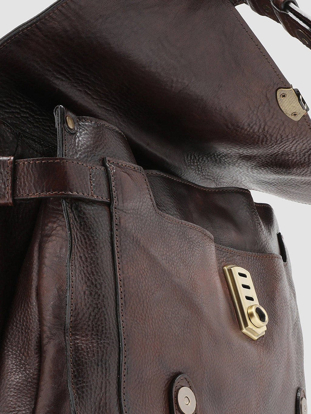 RARE 26 - Brown Leather BriefCase  Officine Creative - 9