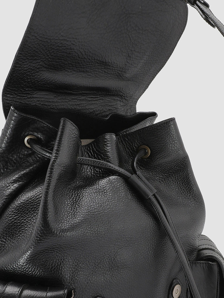 RARE 27 - Black Leather Backpack