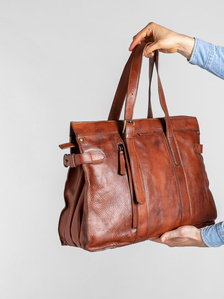 RARE 22 - Brown Leather Handbag  Officine Creative - 6