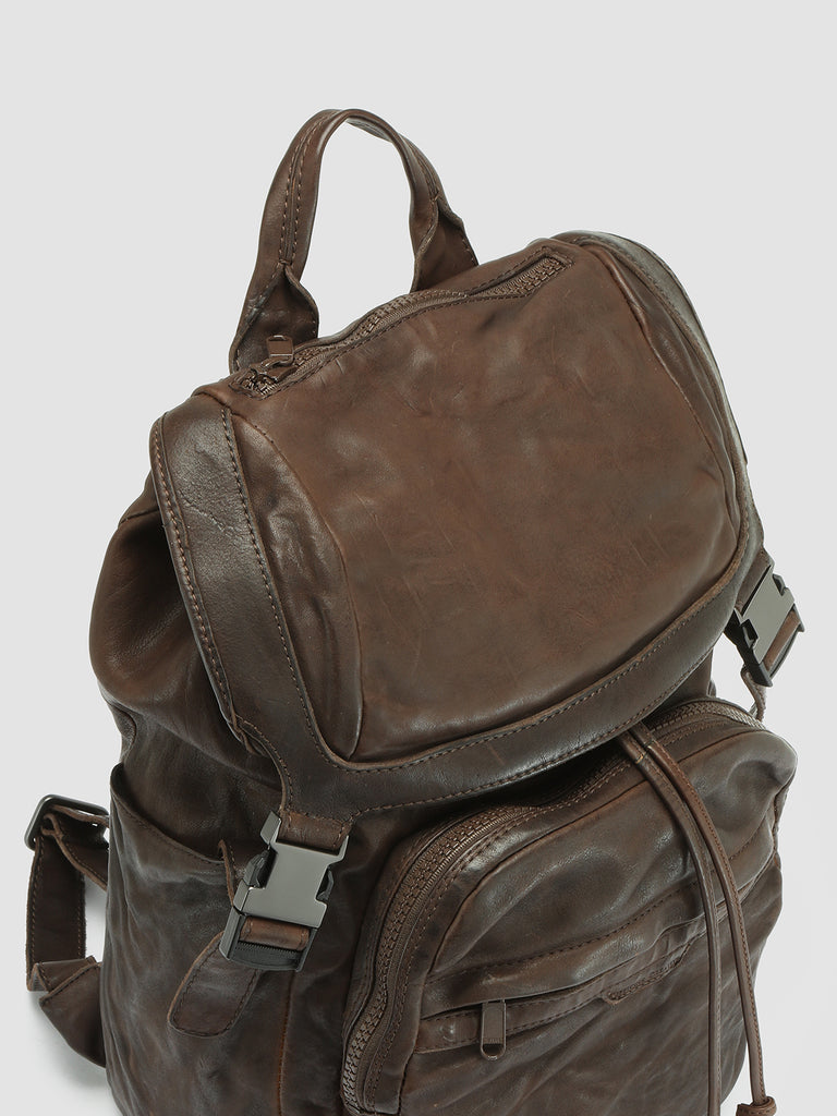 RECRUIT 001 - Brown Leather Backpack