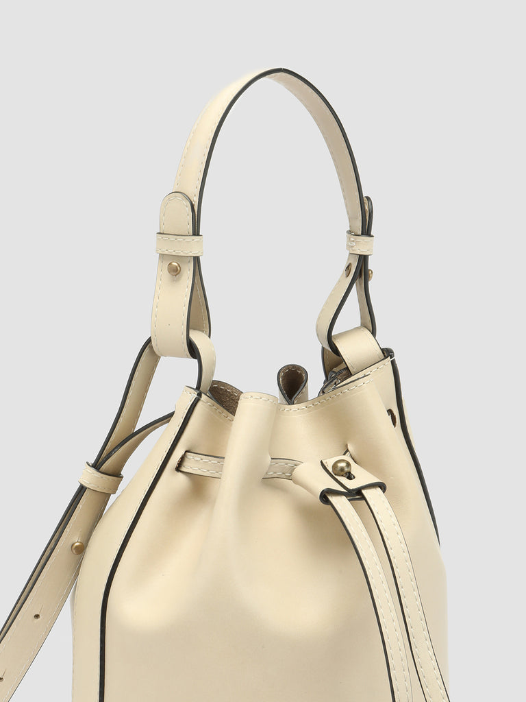 SADDLE 08 - Ivory Leather Bucket Bag  Officine Creative - 7