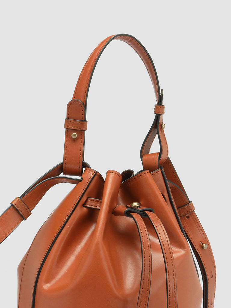 SADDLE 08 - Brown Leather Bucket Bag  Officine Creative - 7