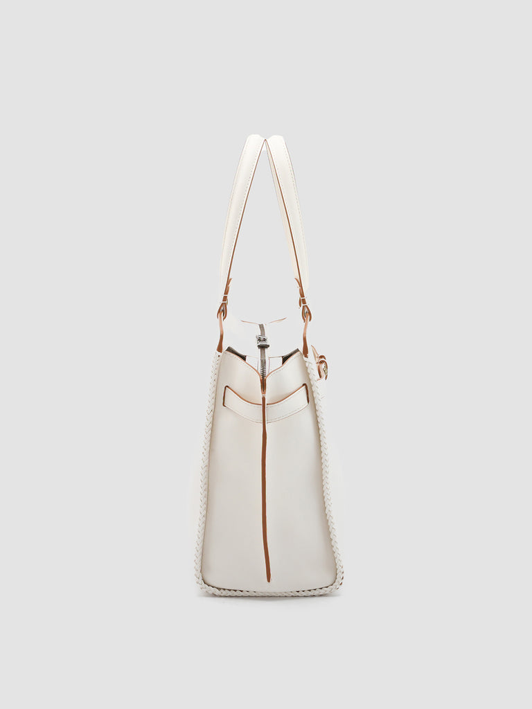 SADDLE 103 - White Leather tote bag  Officine Creative - 3