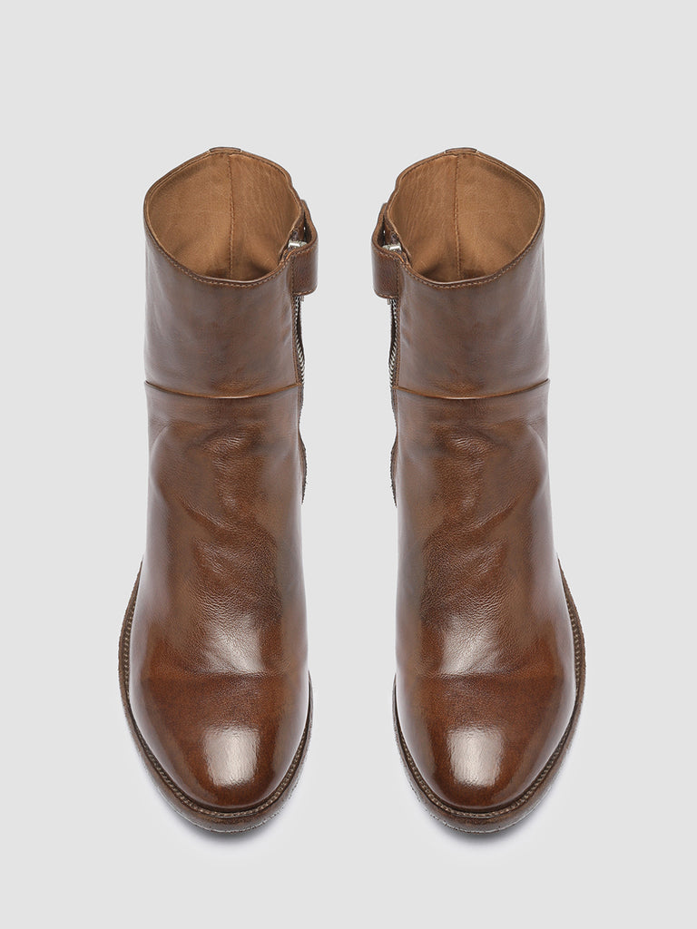 SELINE 020 - Brown Leather Ankle Boots
