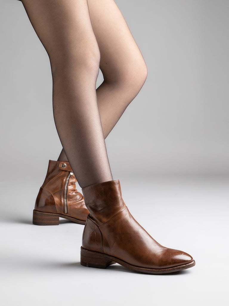 SELINE 020 - Brown Leather Ankle Boots Women Officine Creative - 6