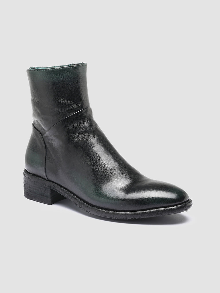 SELINE 020 - Green  Leather Ankle Boots Women Officine Creative - 3