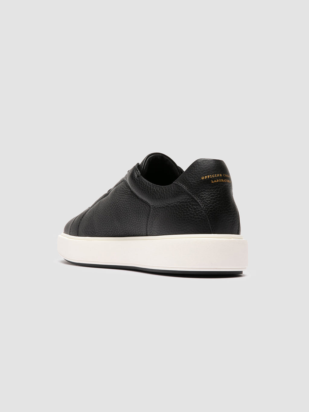 SLOUCH 001 - Black Leather Low Top Sneakers