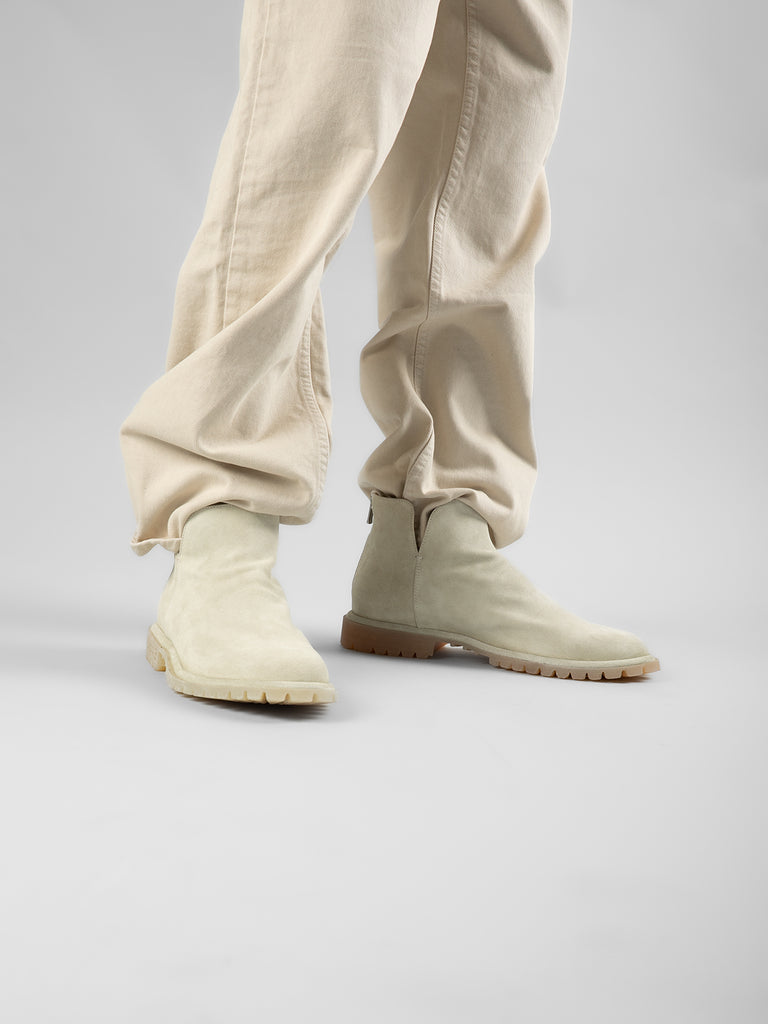 White suede outlet boots mens