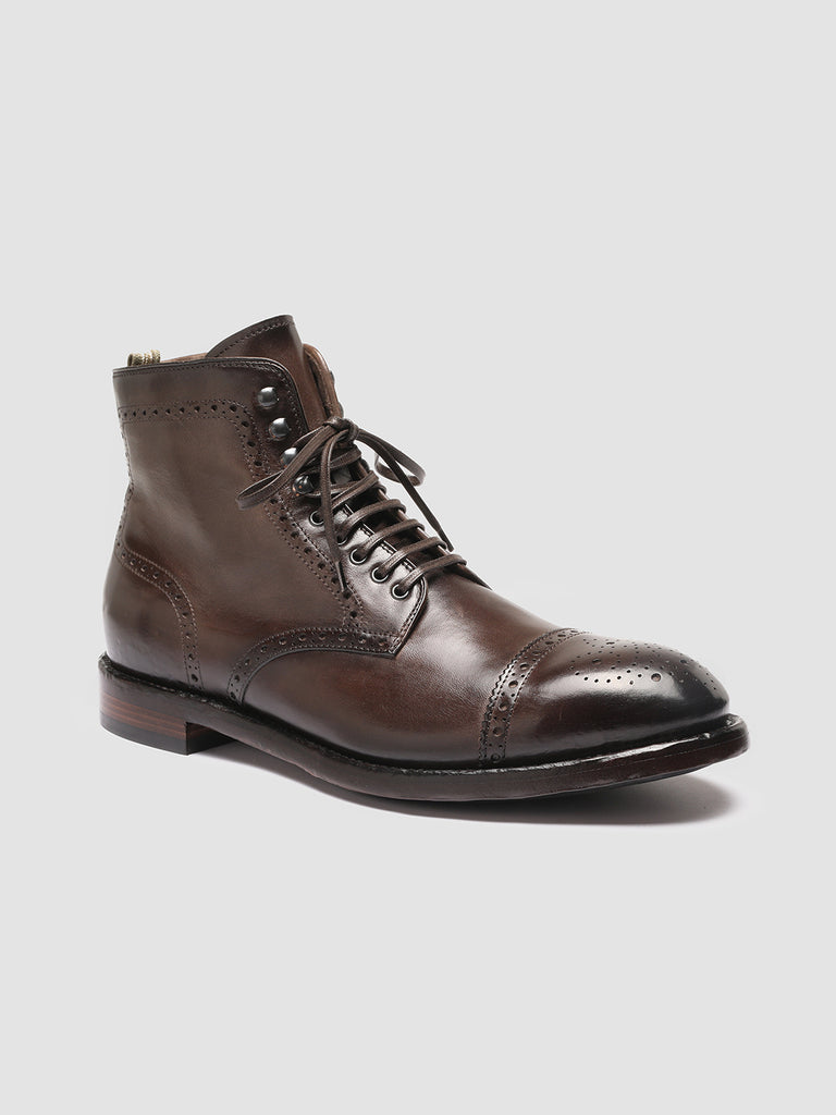 TEMPLE 004 - Brown Leather Ankle Boots Men Officine Creative - 3