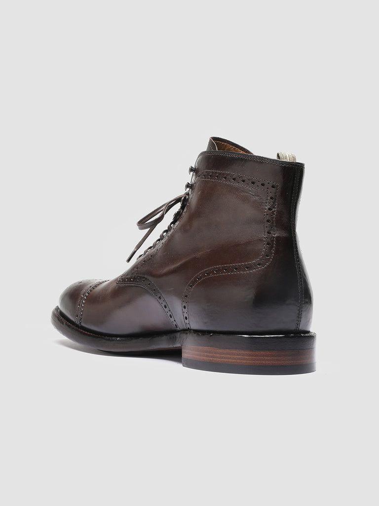 TEMPLE 004 - Brown Leather Ankle Boots Men Officine Creative - 4