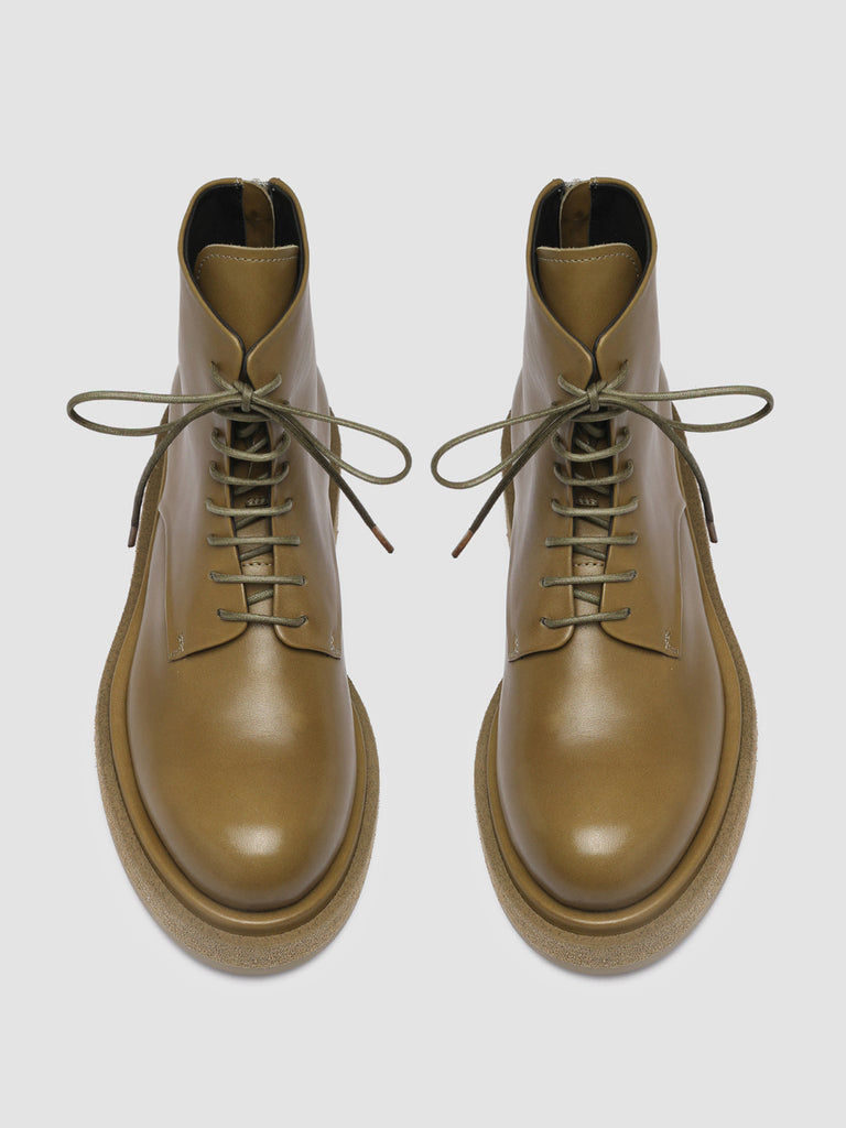 TONAL 101 - Green Leather Ankle Boots